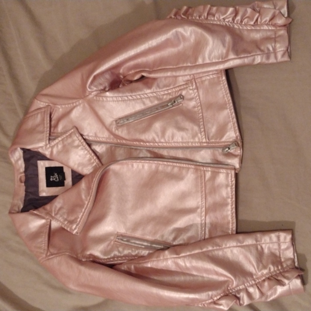 Pink leather jacket